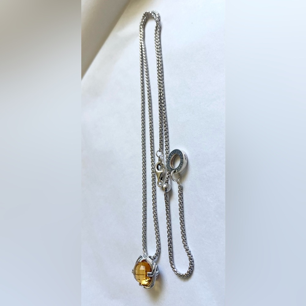 Designer Sterling Silver Citrine Necklace from Peter Thomas Roth - Picture 11 of 15